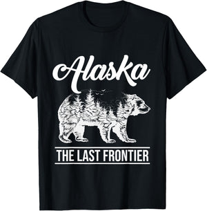 Elk Alaska Last Frontier Alaska Grizzly Bears Mountains T-Shirt - T-Shirt | Black