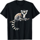 Ring Tailed Lemur Animal Motif Art Ring Tailed Lemur T-Shirt - T-Shirt | Black