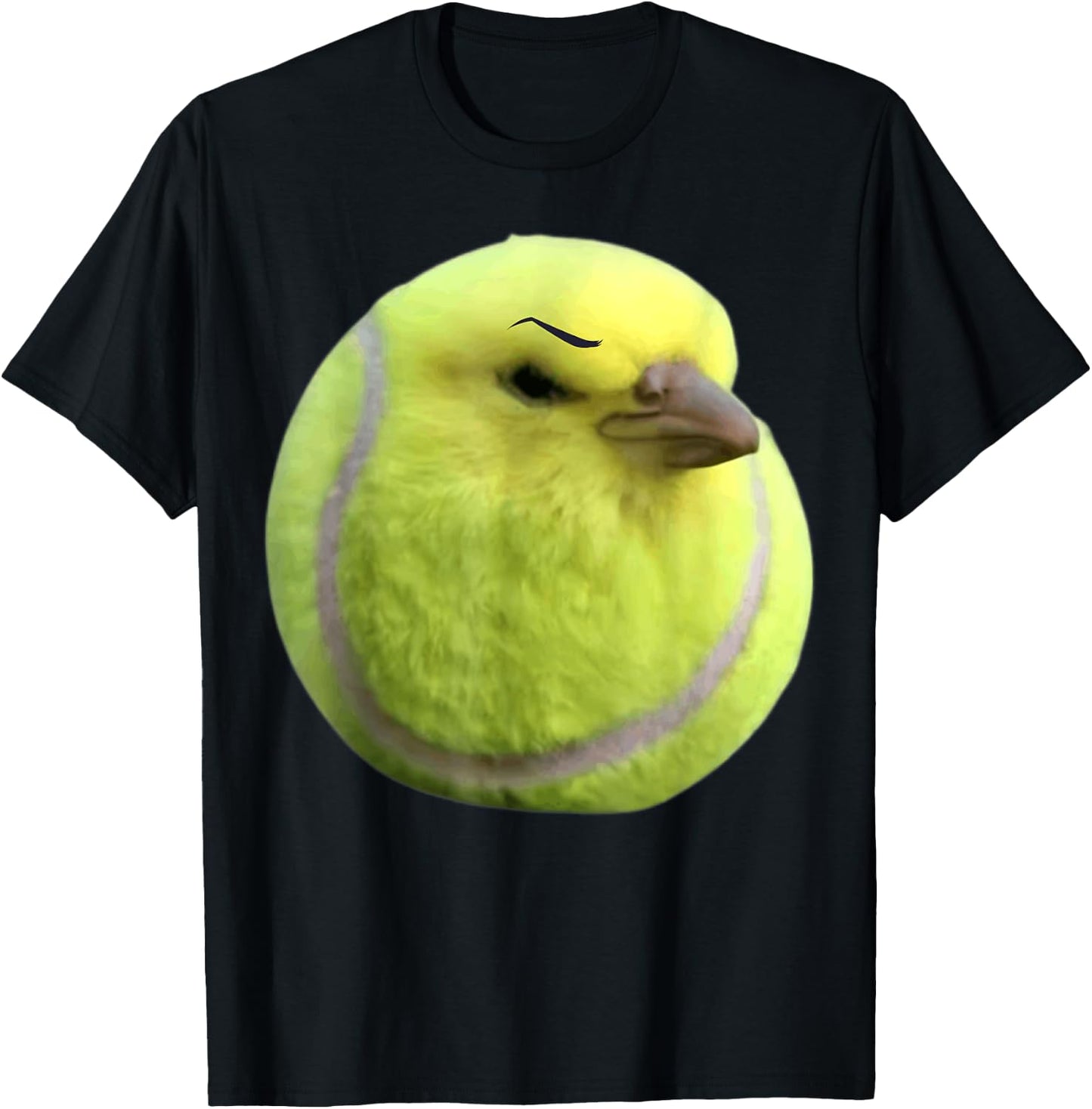Tennis Bird Ball Meme Funny Memes Internet Memes Brainrot T-Shirt - T-Shirt | Black
