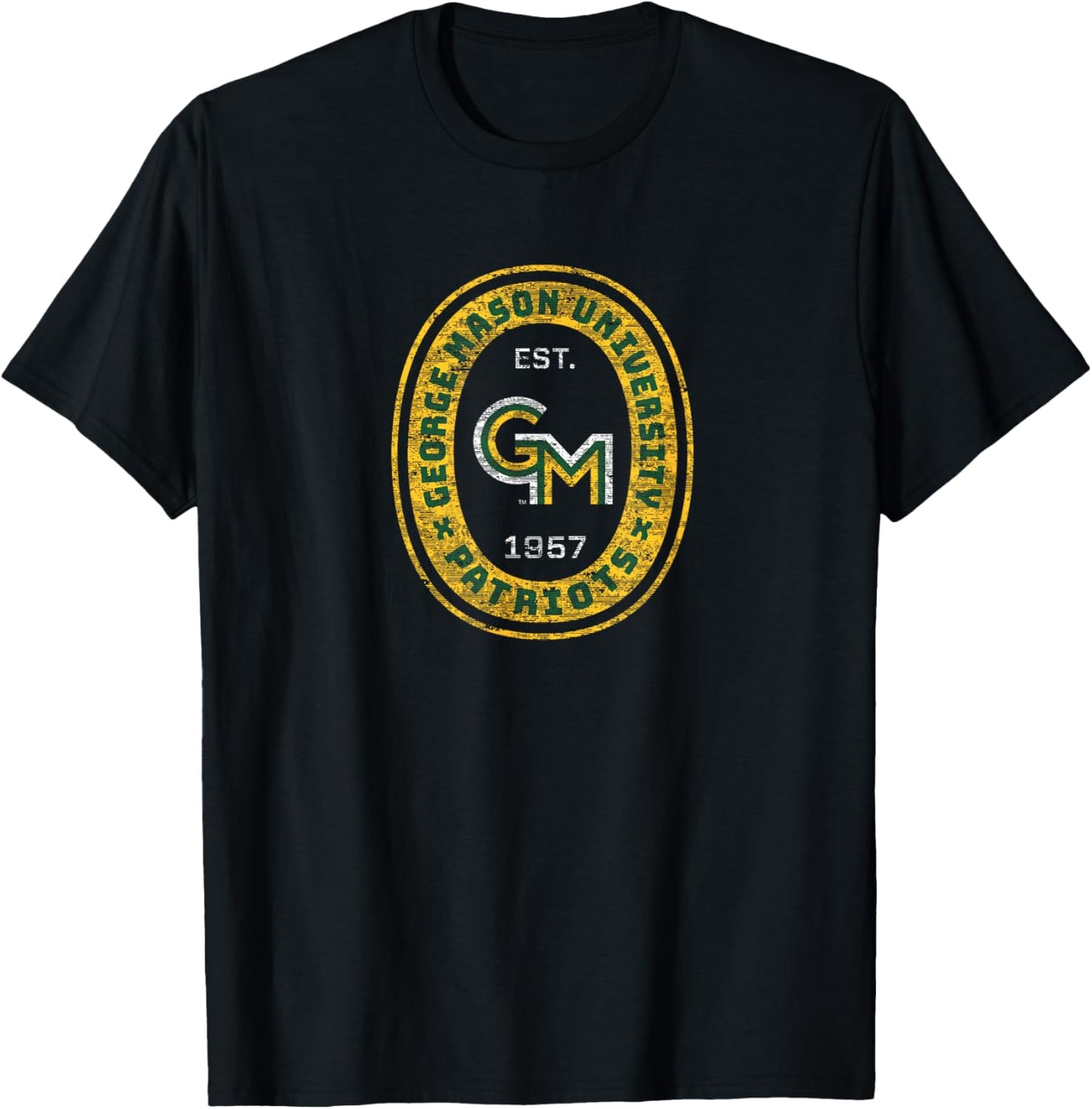 George Mason University Patriots Retro Crest Seal T-Shirt - T-Shirt | Black