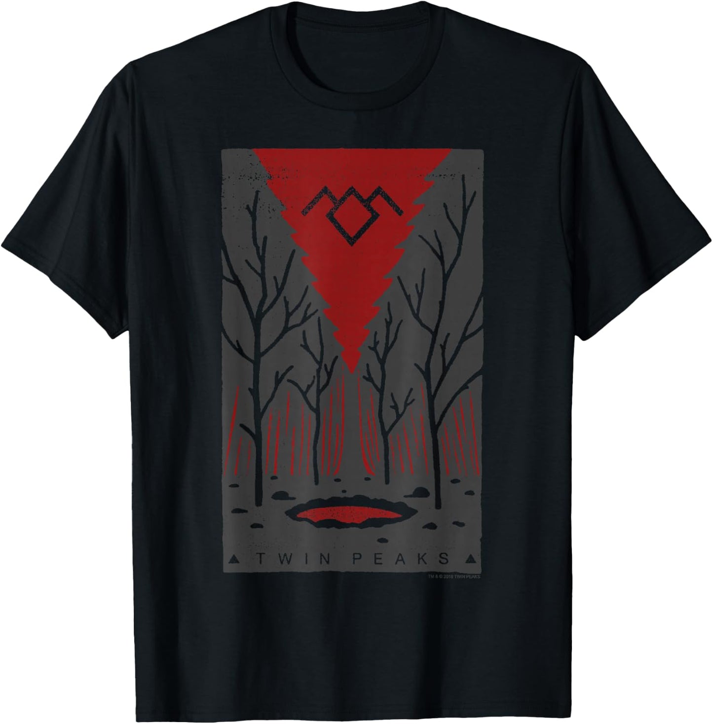 Twin Peaks Entrance Pastel Painted Poster Graphic T-Shirt - T-Shirt | Black