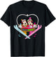 Disney Mickey and Minnie Mouse Heart Shaped Ski Lift T-Shirt - T-Shirt | Black