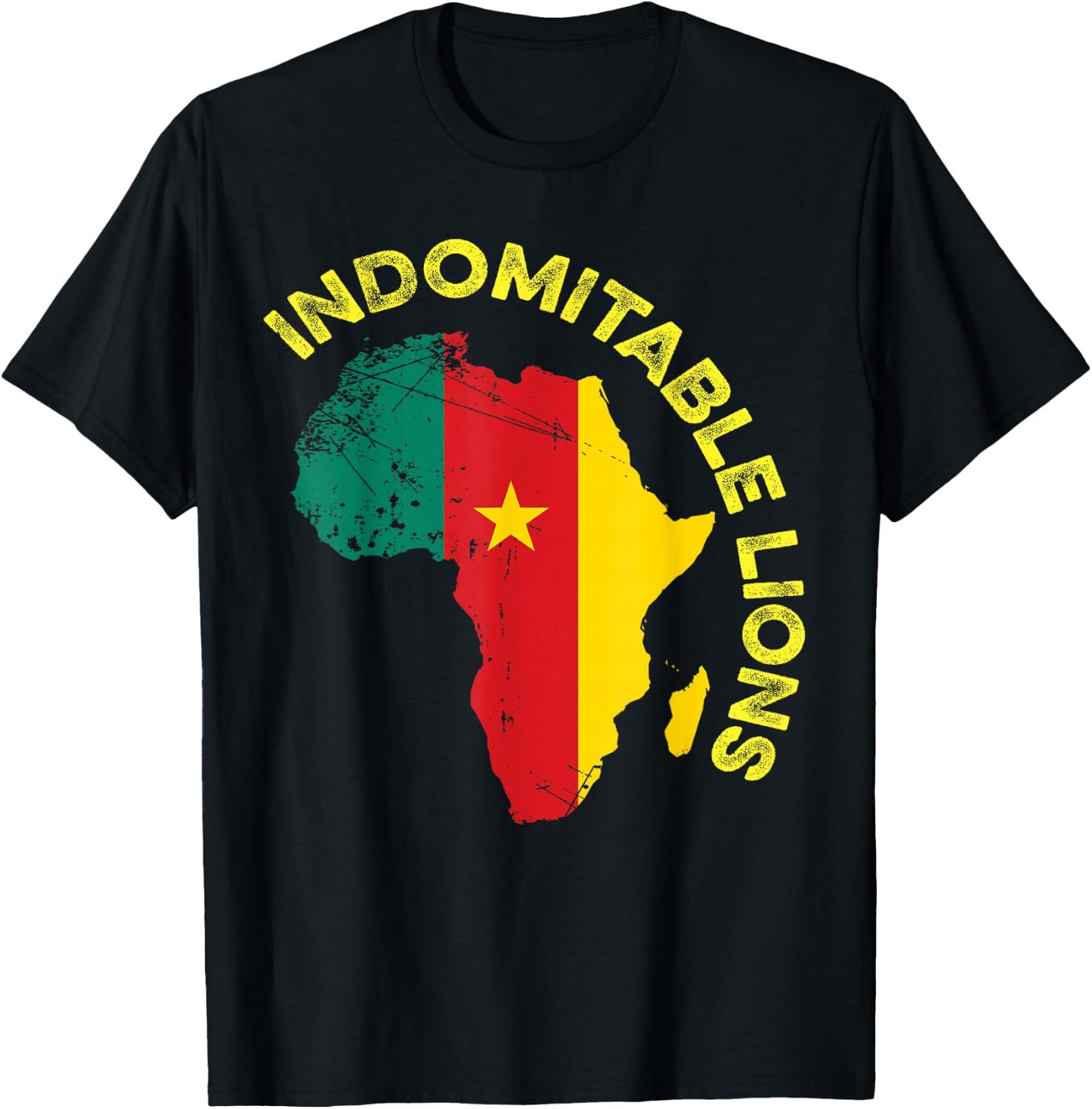 Indomitable Lions Cameroonian Soccer T-Shirt - T-Shirt | Black