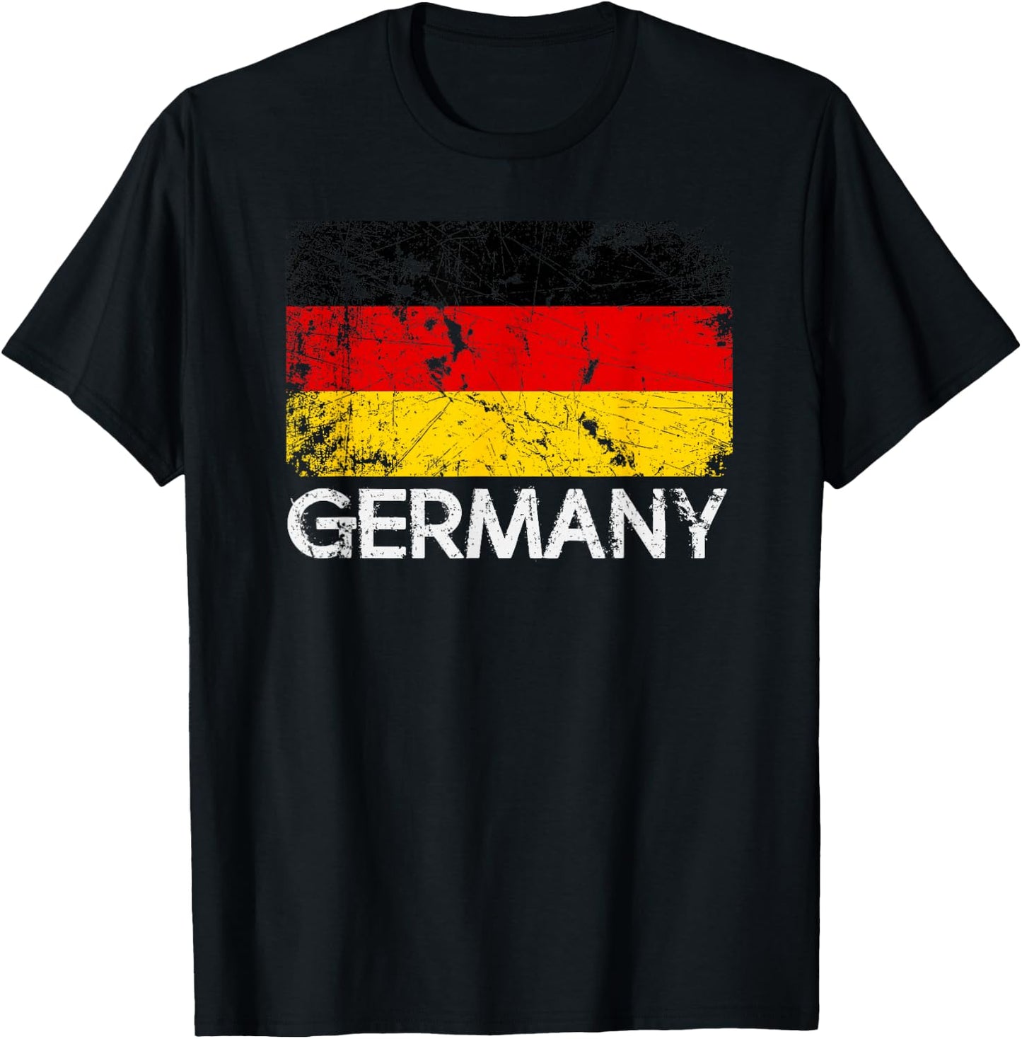 German Flag | Vintage Made In Germany Gift T-Shirt - T-Shirt | Black