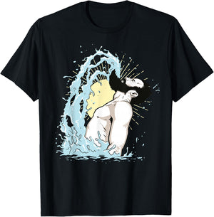 Beard Flip Funny Men T-Shirt - T-Shirt | Black