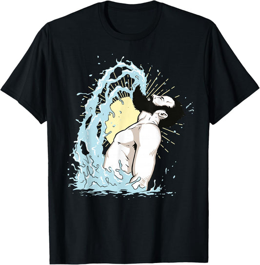 Beard Flip Funny Men T-Shirt - T-Shirt | Black