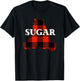 Sugar Nickname Bear Buffalo Plaid Design T-Shirt - T-Shirt | Black