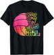 Volleyball Women Funny Gift Team Play Like a Girl Volleyball T-Shirt - T-Shirt | Black