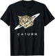 Caturn Kitten in Space Galaxy Universe Cat Lover Men Women Girls Kids T-Shirt - T-Shirt | Black