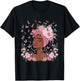 Black Woman In October We Wear Pink Ribbon Breast Cancer T-Shirt - T-Shirt | Black