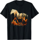 Cute Horse Lover Autumn Leaves Pony Animal Wildlife T-Shirt - T-Shirt | Black