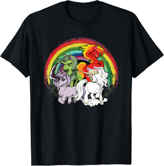Four Unicorns Of The Apocalypse , Unicorn Shirt T-Shirt - T-Shirt | Black
