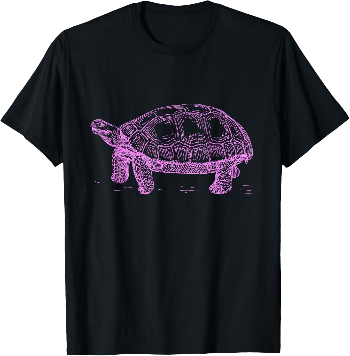 Fun Vintage Pink Tortoise Funny Tortoise T Shirt T-Shirt - T-Shirt | Black