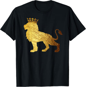 King of the Jungle Crown King Lion & Boys-Cool Lion T-Shirt - T-Shirt | Black