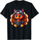 Turkey Costume Cat Funny Thanksgiving Turkey Women Men T-Shirt - T-Shirt | Black