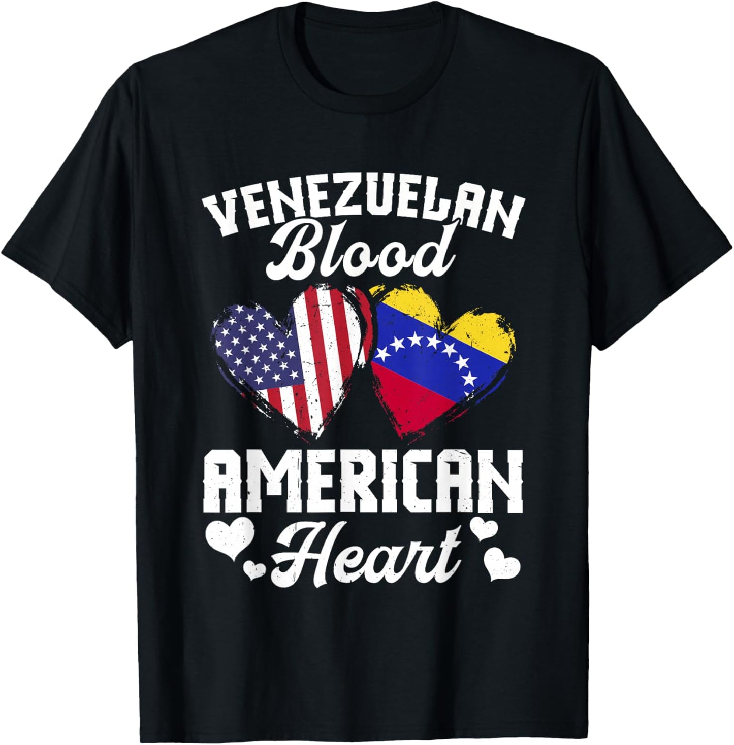 Venezuelan Flag Uniform American Outfit US Flags Venezuela T-Shirt - T-Shirt | Black