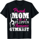 Proud Mom Of A Flippin Awesome Gymnast Gymnastics Mom T-Shirt - T-Shirt | Black