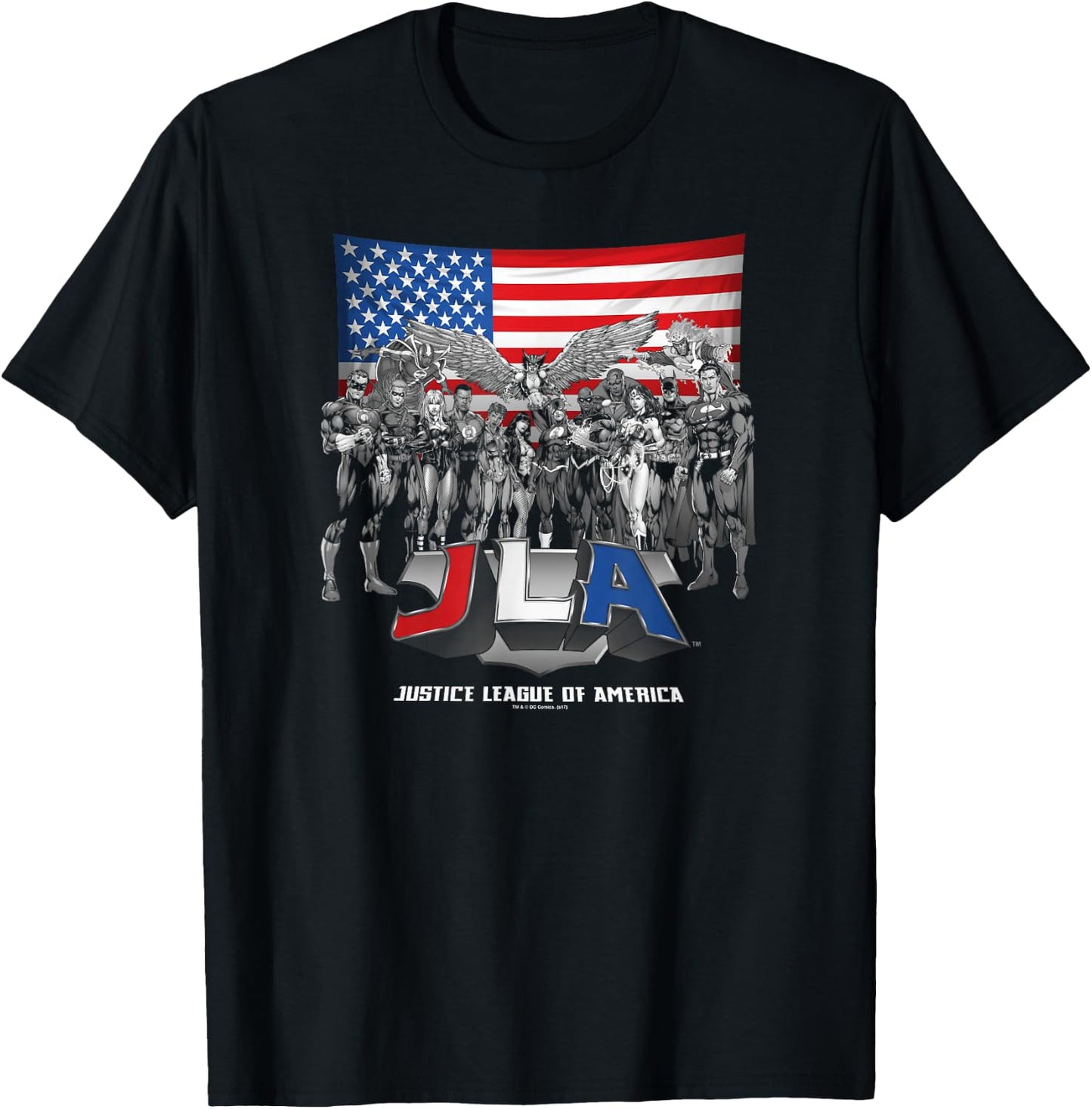Justice League All American League T-Shirt - T-Shirt | Black