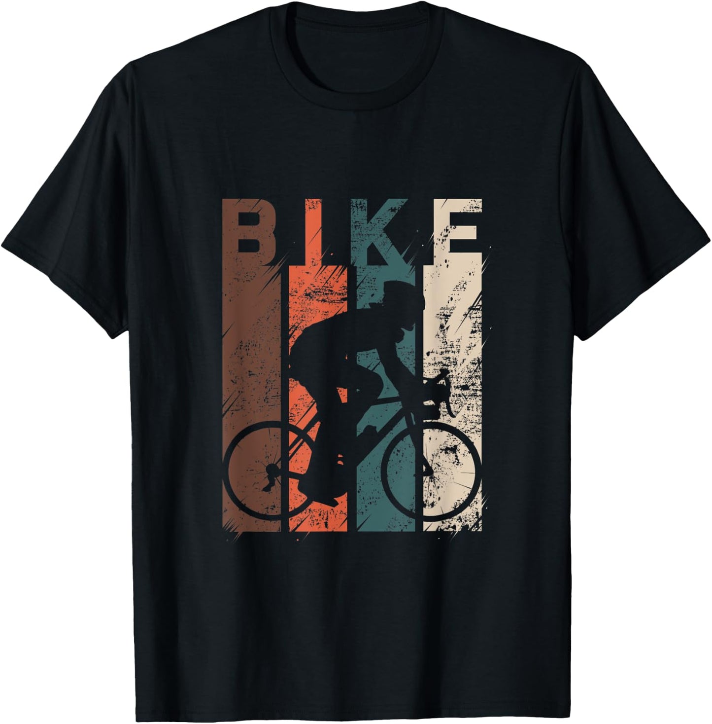 Mountain Bike Tour Cycling Lover Bicycle Rider Vintage T-Shirt - T-Shirt | Black