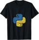 Python Coder SciPy NumPy Distressed Python Logo for Engineers T-Shirt - T-Shirt | Black