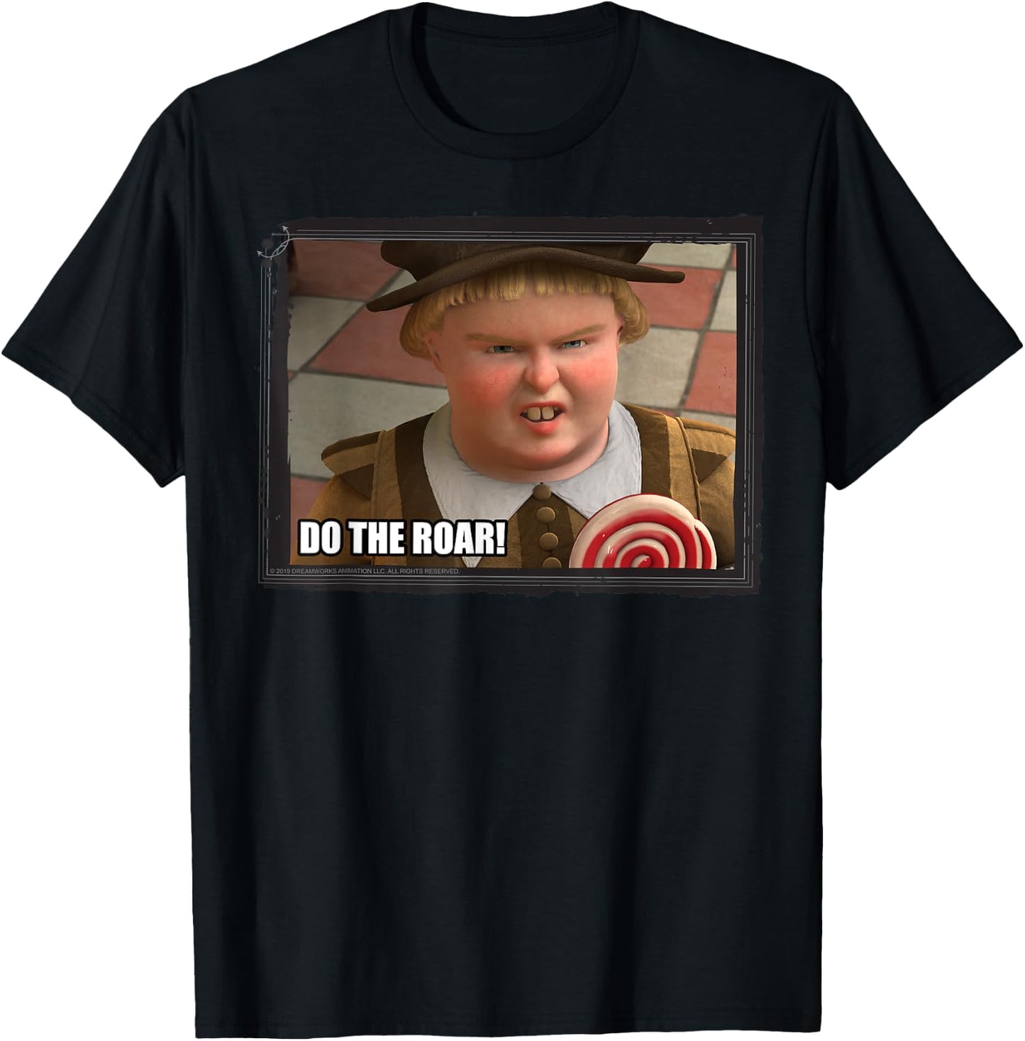 Shrek Do The Roar Meme Framed Poster T-Shirt - T-Shirt | Black