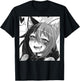 Otaku Ahegao Neko Cat Ears Anime/Weeb Lover T-Shirt - T-Shirt | Black