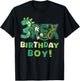 Three Rex Birthday Dinosaur Family Matching Party T-Shirt - T-Shirt | Black