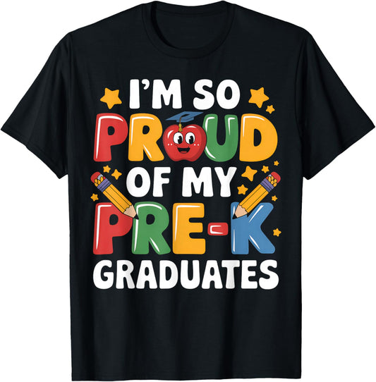 Proud Pre-K Graduate Celebration 2025 T-Shirt - T-Shirt | Black