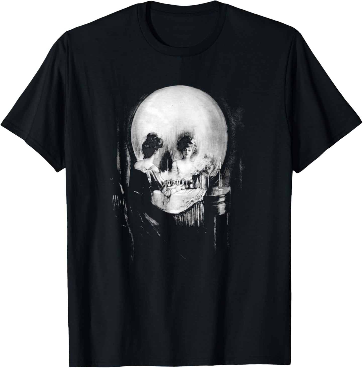 Skull Illusion All is Vanity T-Shirt - T-Shirt | Black