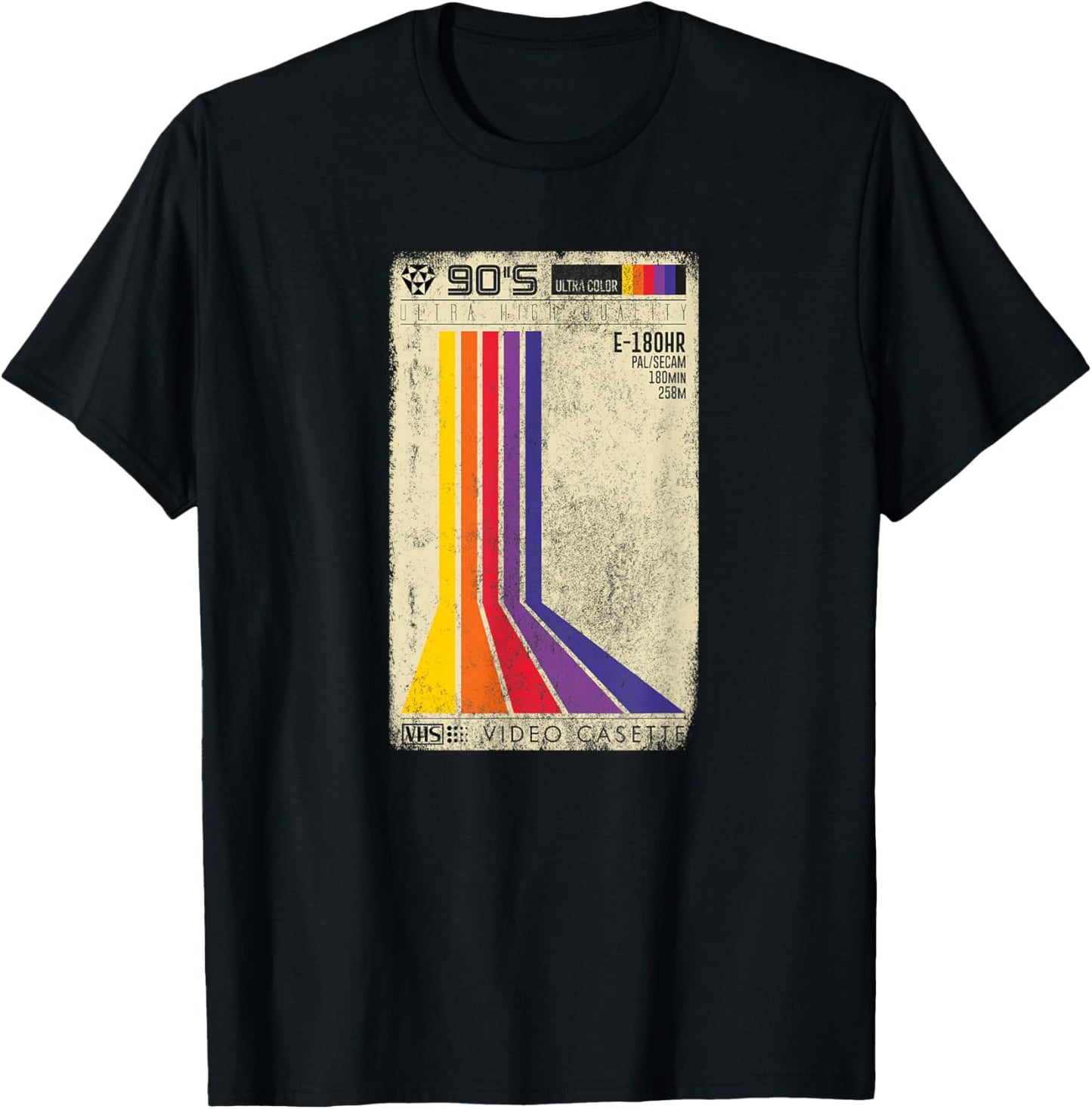 Vintage VHS 80s-90s Video Tape T-Shirt - T-Shirt | Black