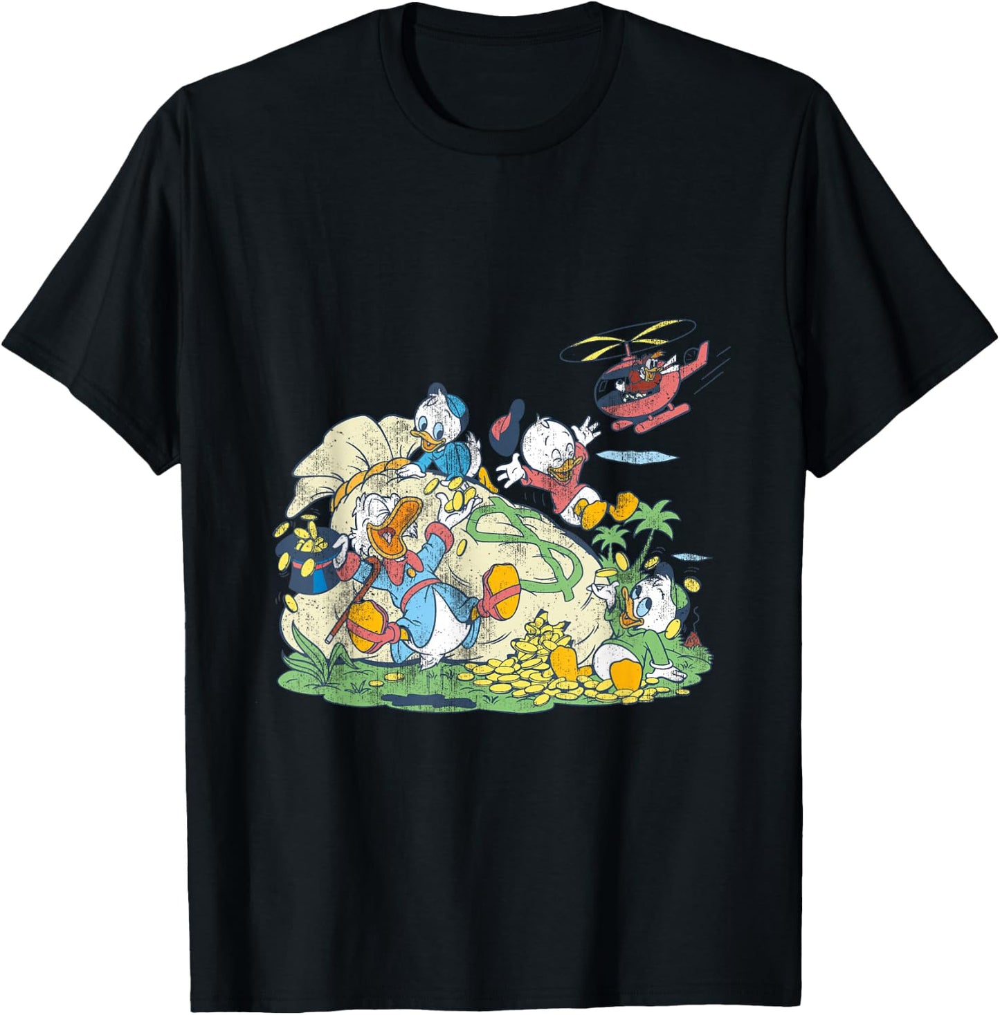 Disney - Ducktales Money Bags T-Shirt - T-Shirt | Black