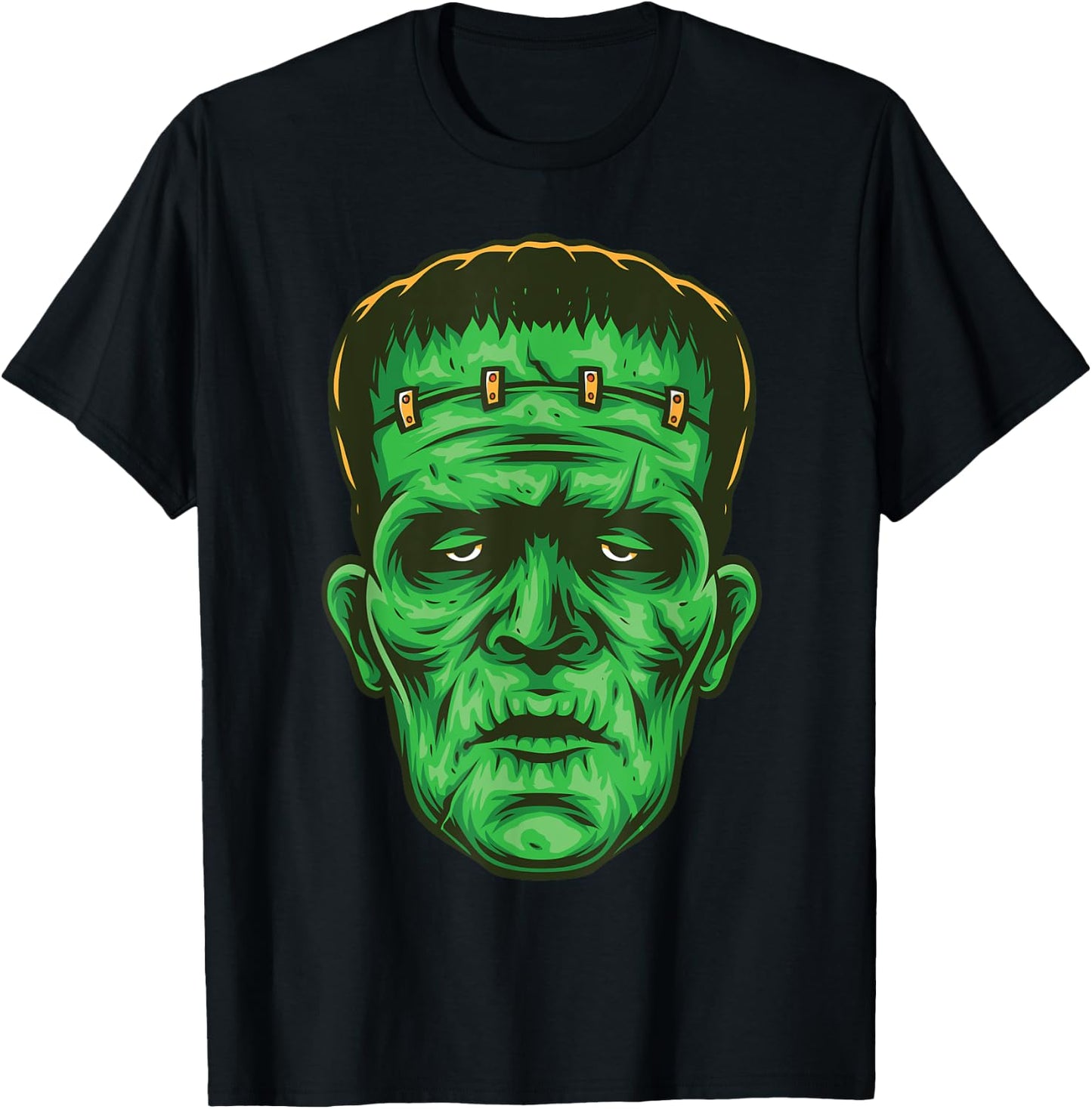 Frankenstein face zombie gifts for lovers zombie T-Shirt - T-Shirt | Black