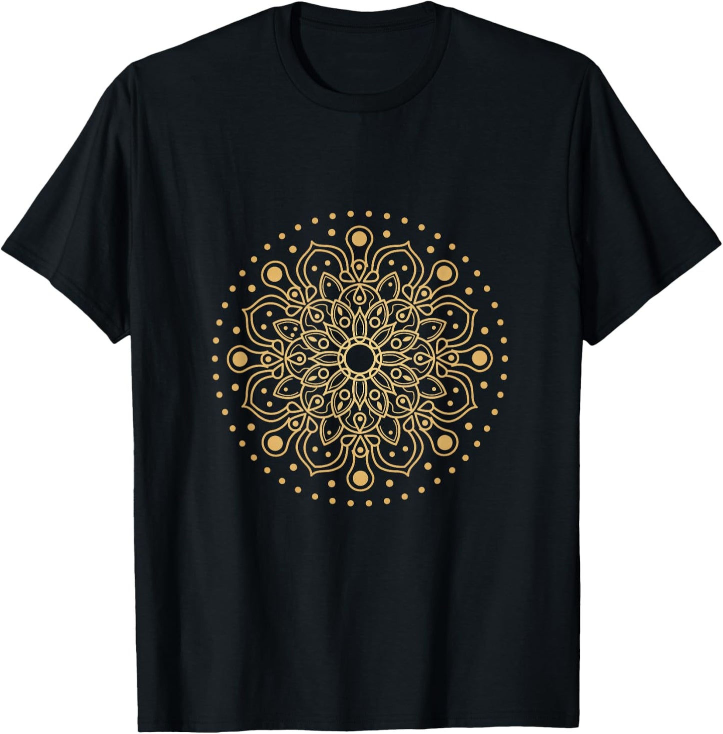 Prana Art Yoga Mandala Sacred Energy Geometry Meditation T-Shirt - T-Shirt | Black