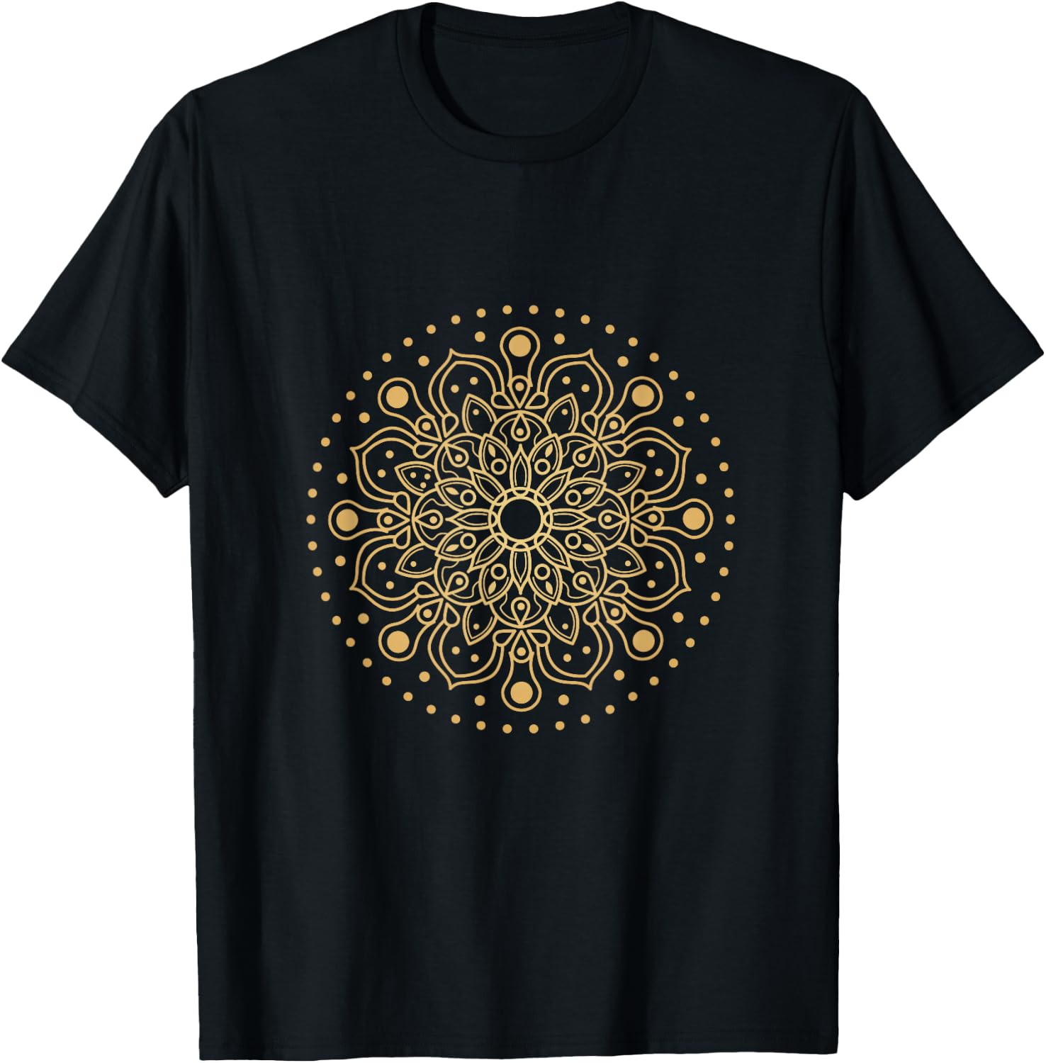 Prana Art Yoga Mandala Sacred Energy Geometry Meditation T-Shirt - T-Shirt | Black