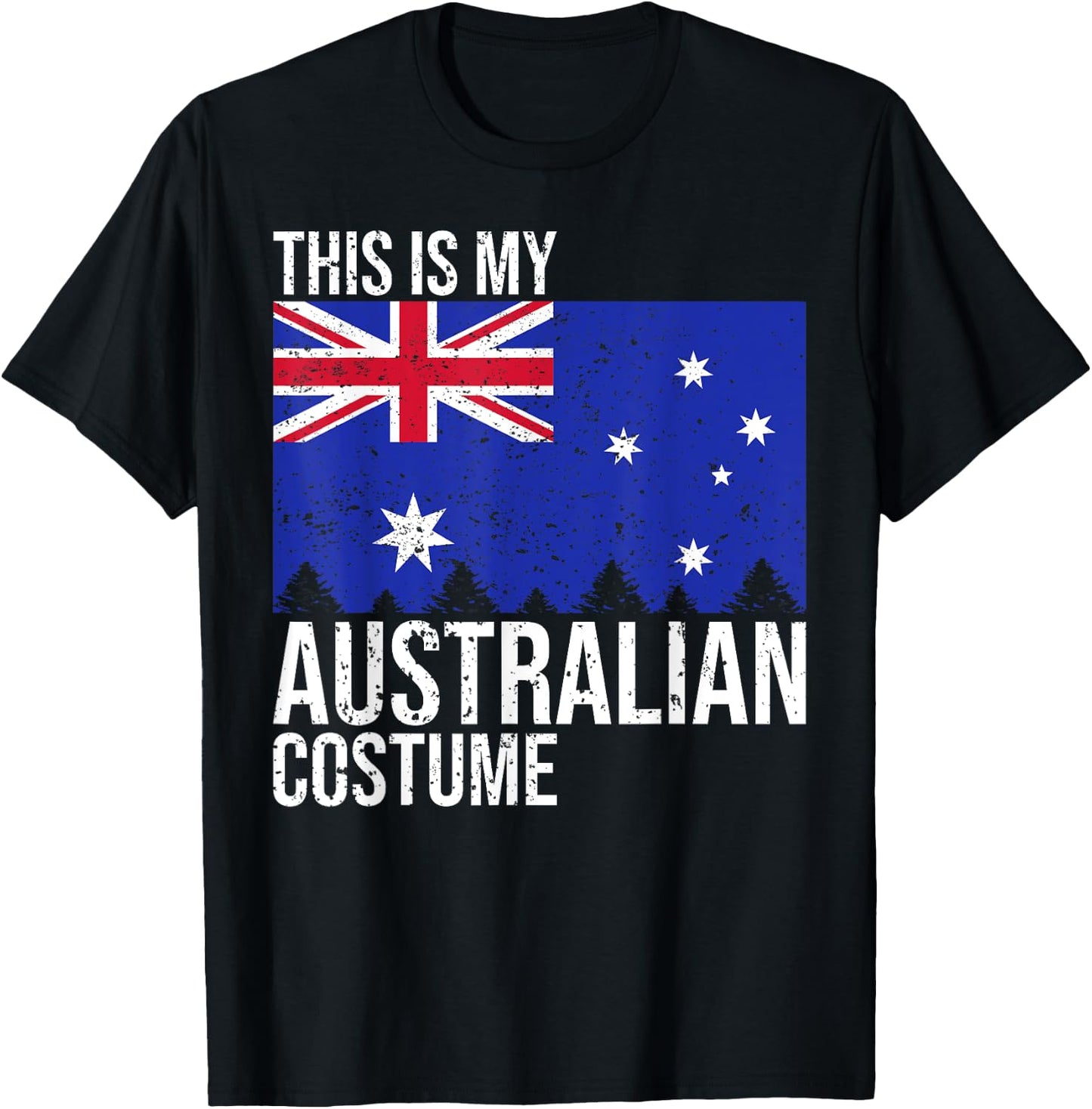 Vintage This Is My Australian Flag Costume for Halloween T-Shirt - T-Shirt | Black