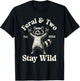 Feral & Two Est 2024 Stay Wild Raccoon 2nd Birthday Boy T-Shirt - T-Shirt | Black