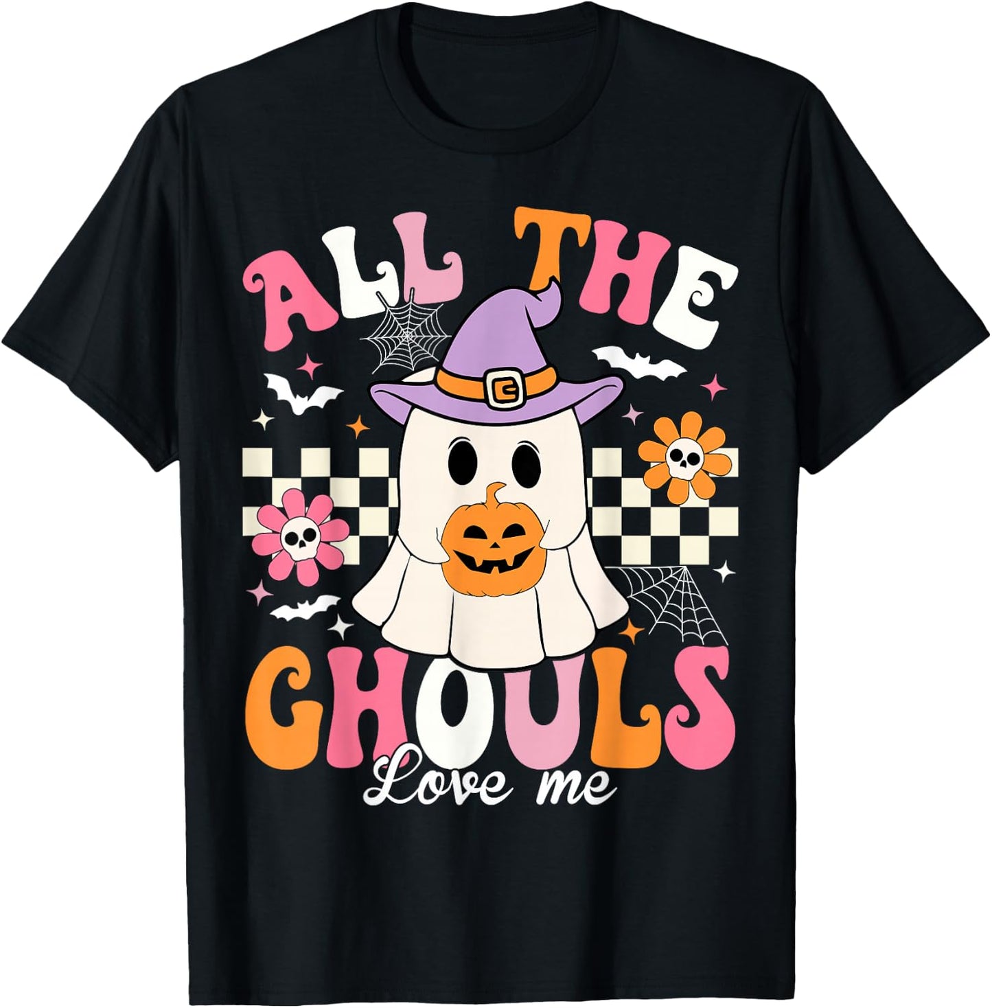 All The Ghouls Love Me Halloween Ghost Spooky Halloween Kids T-Shirt - T-Shirt | Black