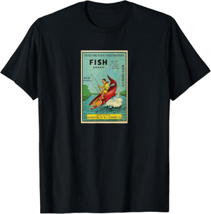China Firecrackers Fish Brand Vintage Shirt T-Shirt - T-Shirt | Black