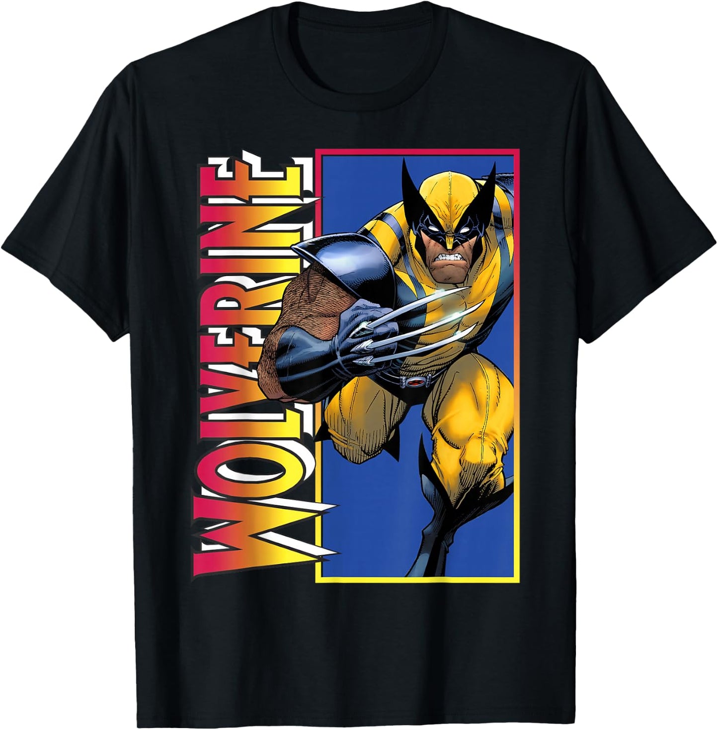 Marvel X-Men Wolverine Classic Gradient T-Shirt - T-Shirt | Black