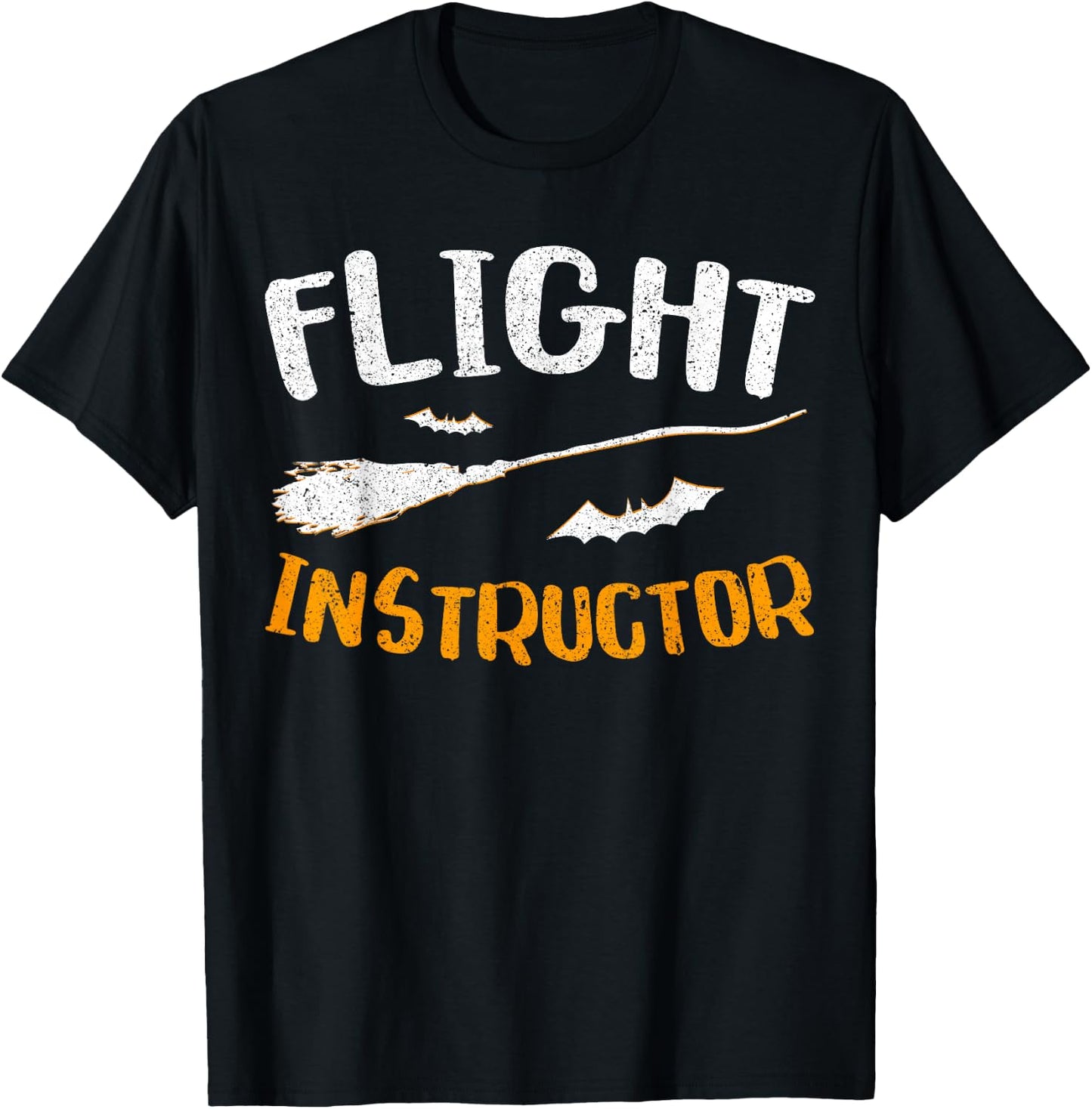 Flight Instructor Witch Shirt Adult Kids Halloween Day T-Shirt - T-Shirt | Black