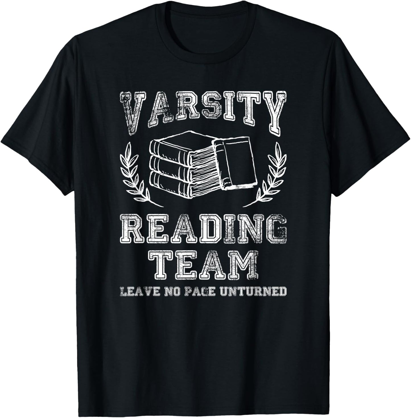 Book Lovers Gifts & Apparel Shoppe Reader Book Lover Gift Varsity Reading Team T-Shirt - T-Shirt | Black