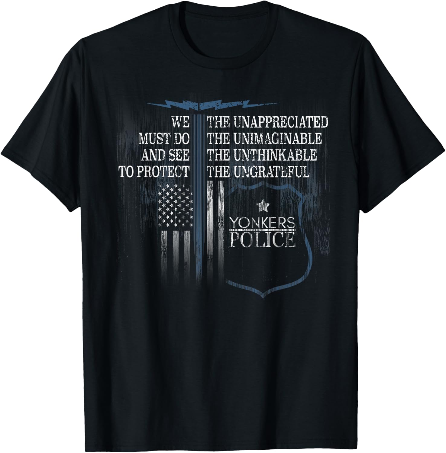 Yonkers Police Shirt Police Support Police Gifts T-Shirt - T-Shirt | Black