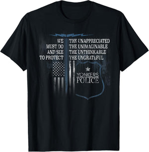 Yonkers Police Shirt Police Support Police Gifts T-Shirt - T-Shirt | Black
