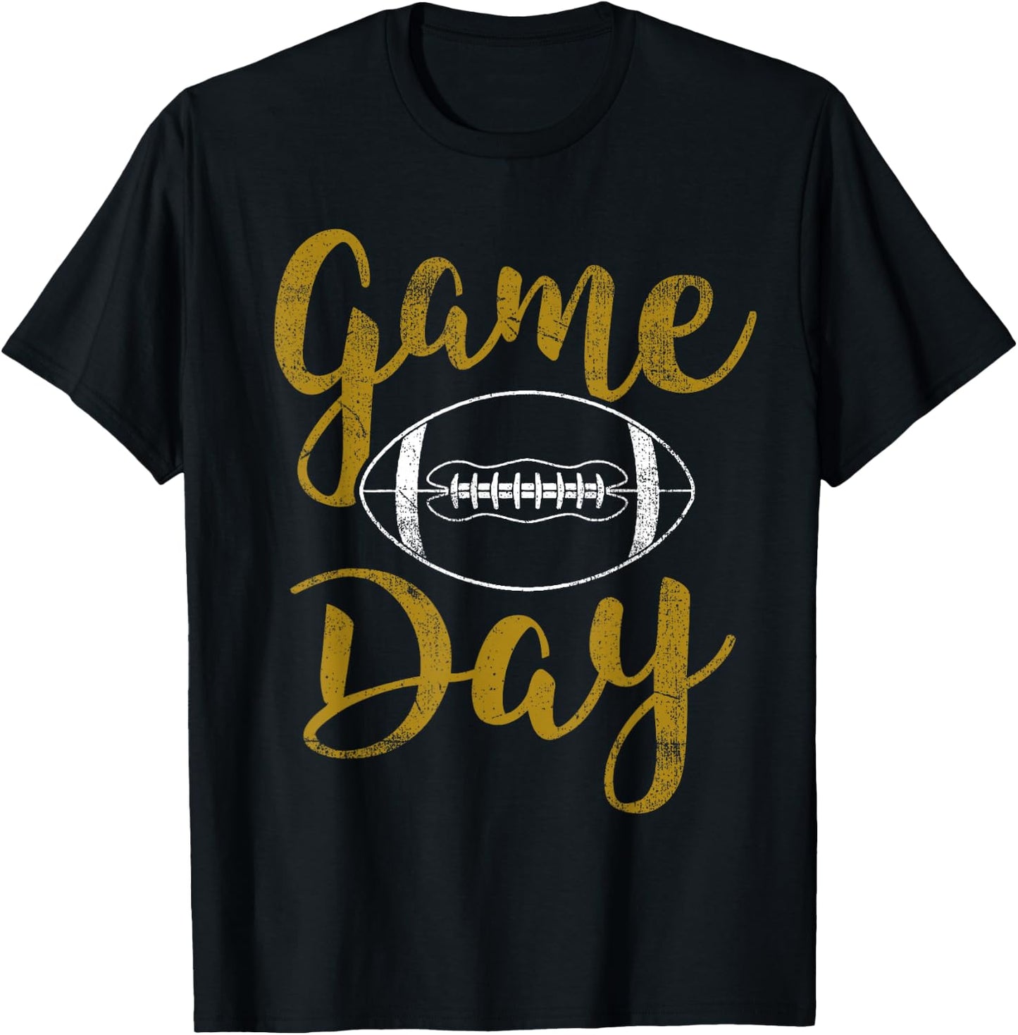 Game Day Football Cute Football Top T-Shirt - T-Shirt | Black