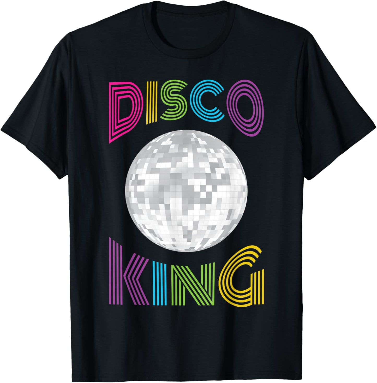 Disco King 70's Seventies Costume Men Boys T-Shirt - T-Shirt | Black