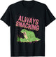 Land Before Time Spike Always Snacking T-Shirt - T-Shirt | Black