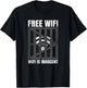 Free Wifi Wifi Is Innocent Funny Internet Wireless Joke Pun T-Shirt - T-Shirt | Black