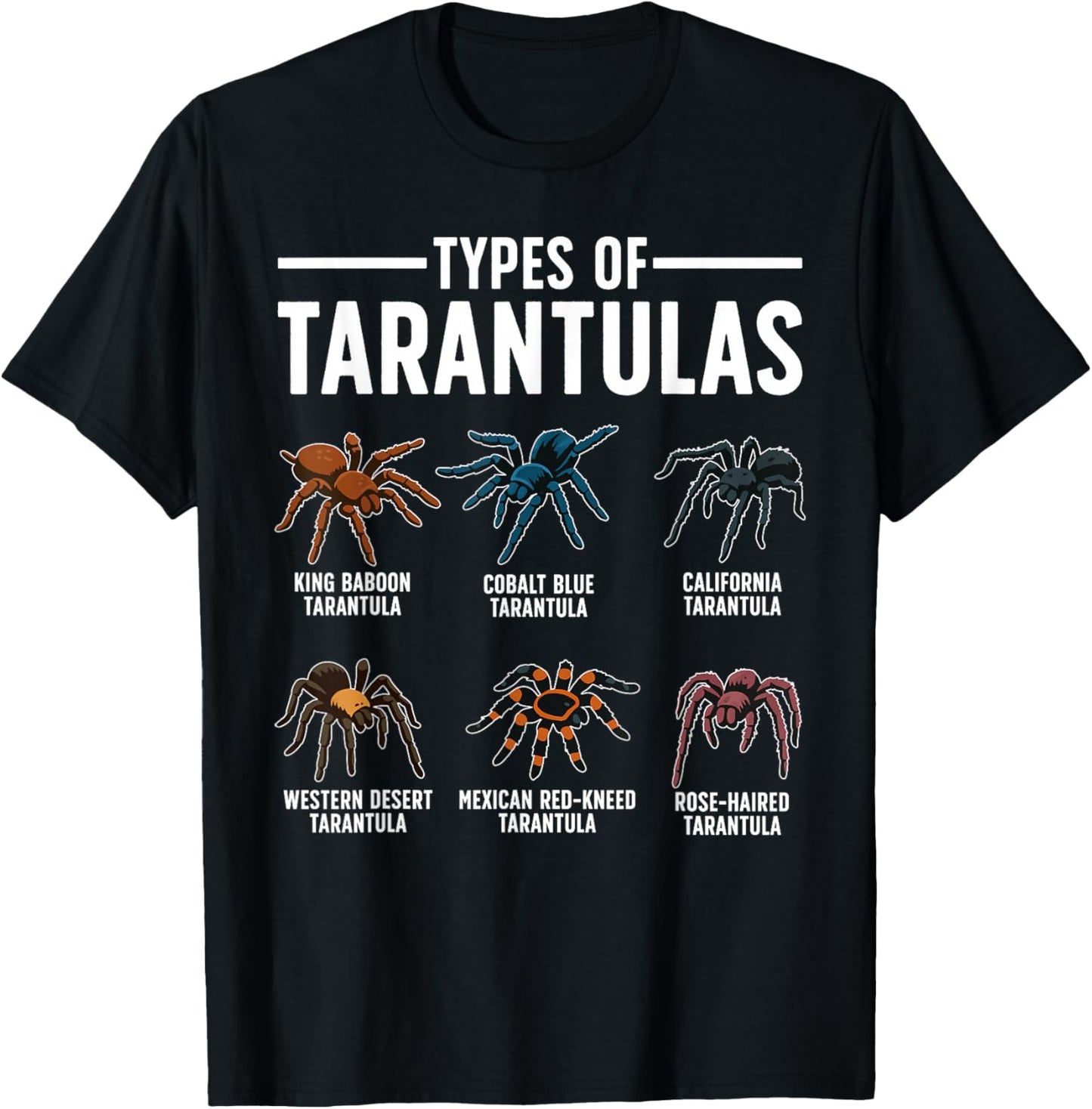 Best Tarantula Art Women Kids Spider Tarantula Lover T-Shirt - T-Shirt | Black