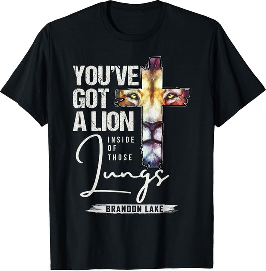 Let Your Lion Out Brandon Lake Merch Praise Jesus T-Shirt - T-Shirt | Black