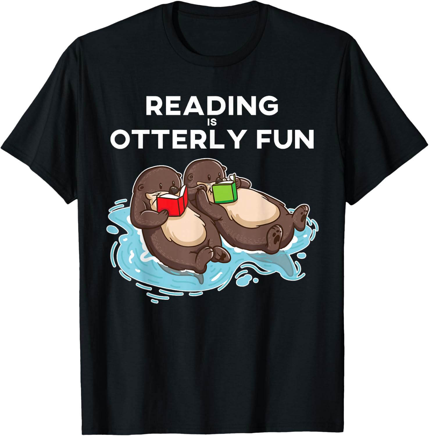 Sea Otter Book Reading Gift Shirt for Bookworm Teachers T-Shirt - T-Shirt | Black